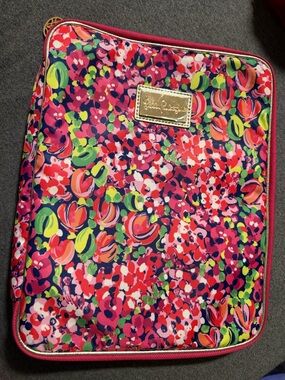 Lily Pulitzer Wild Confetti Portfolio Folio Cover Case Tech Agenda Flora NWOT